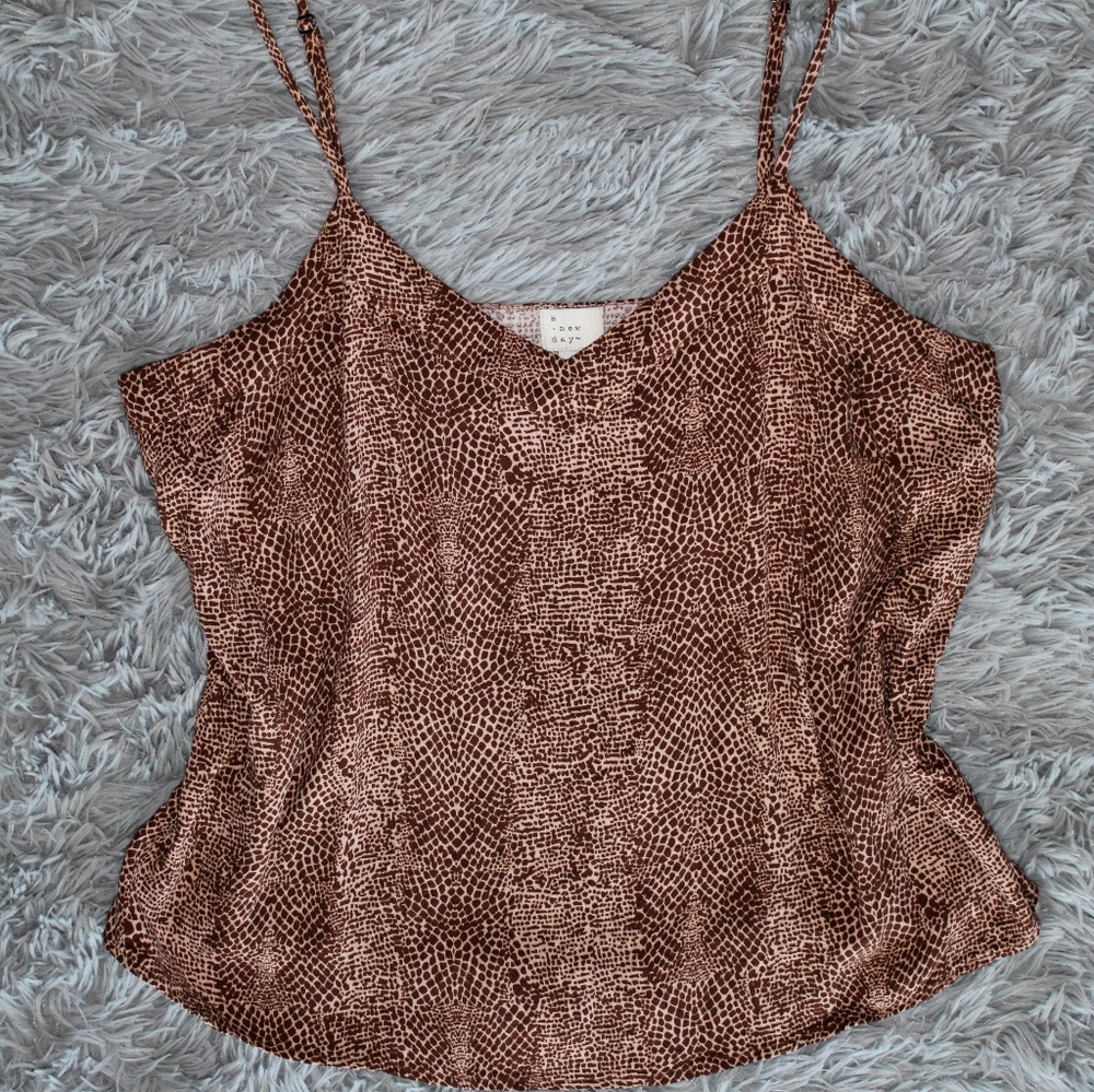 A New Day Animal Print Cami Top Large